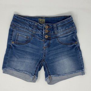 True Craft Girls Blue Jean Shorts Size 8